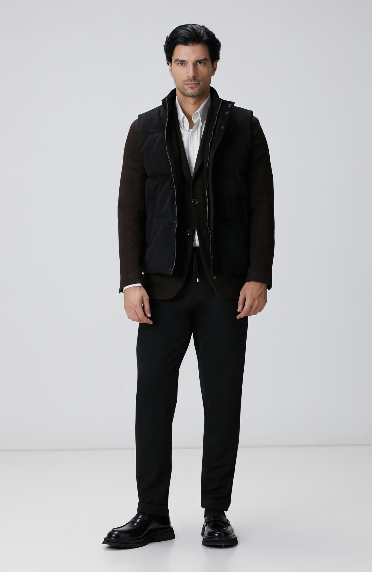  Network Erkek Siyah Örme Pantolon