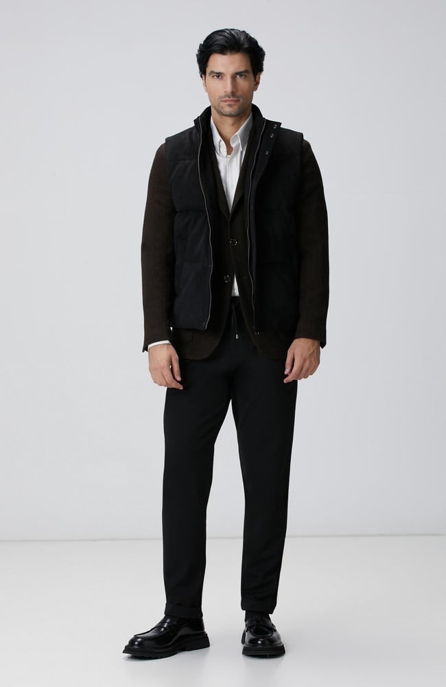  Network Erkek Siyah Örme Pantolon