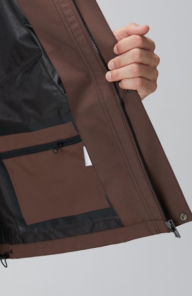  Network Erkek Kahverengi Kapüşonlu İnce Mont