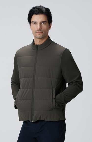  Network Erkek Haki Triko Kollu Mont