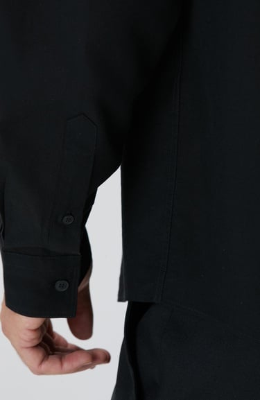  Network Erkek Siyah Yün Karışımlı Gömlek