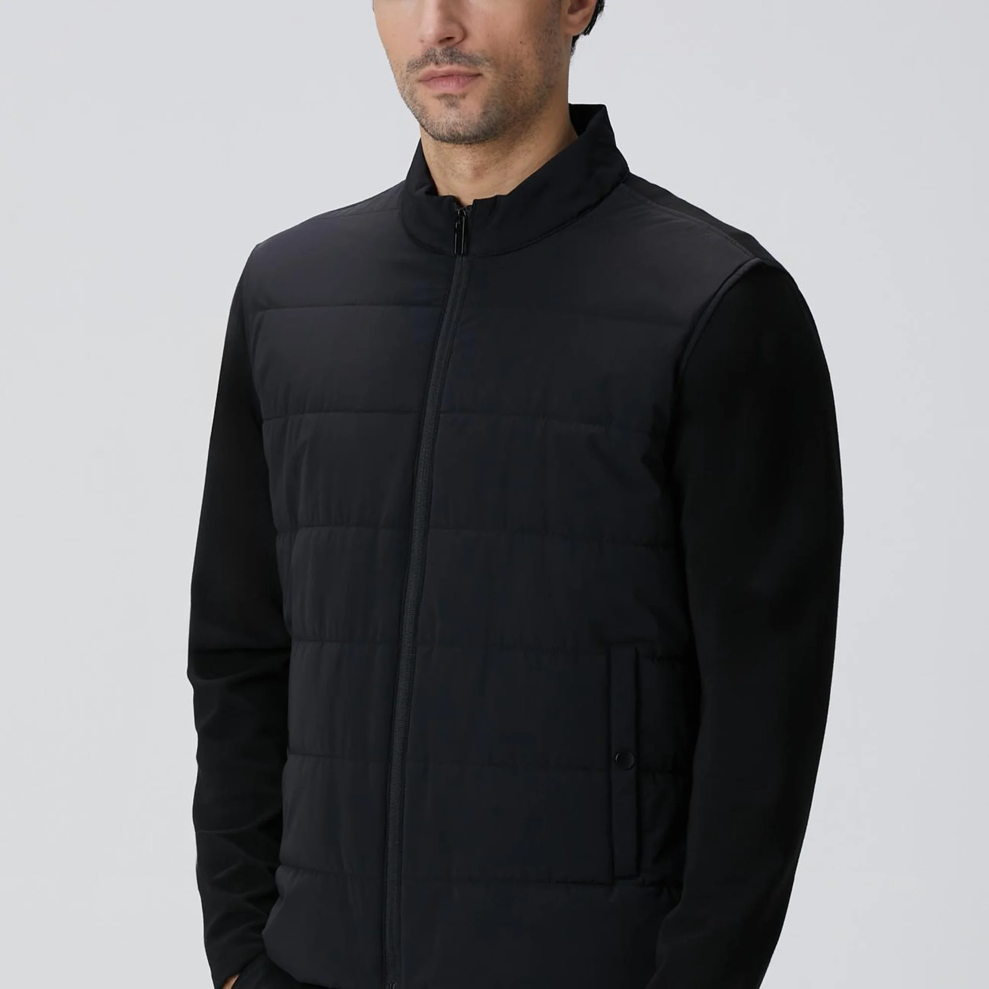 Network Erkek Siyah Triko Kollu Mont