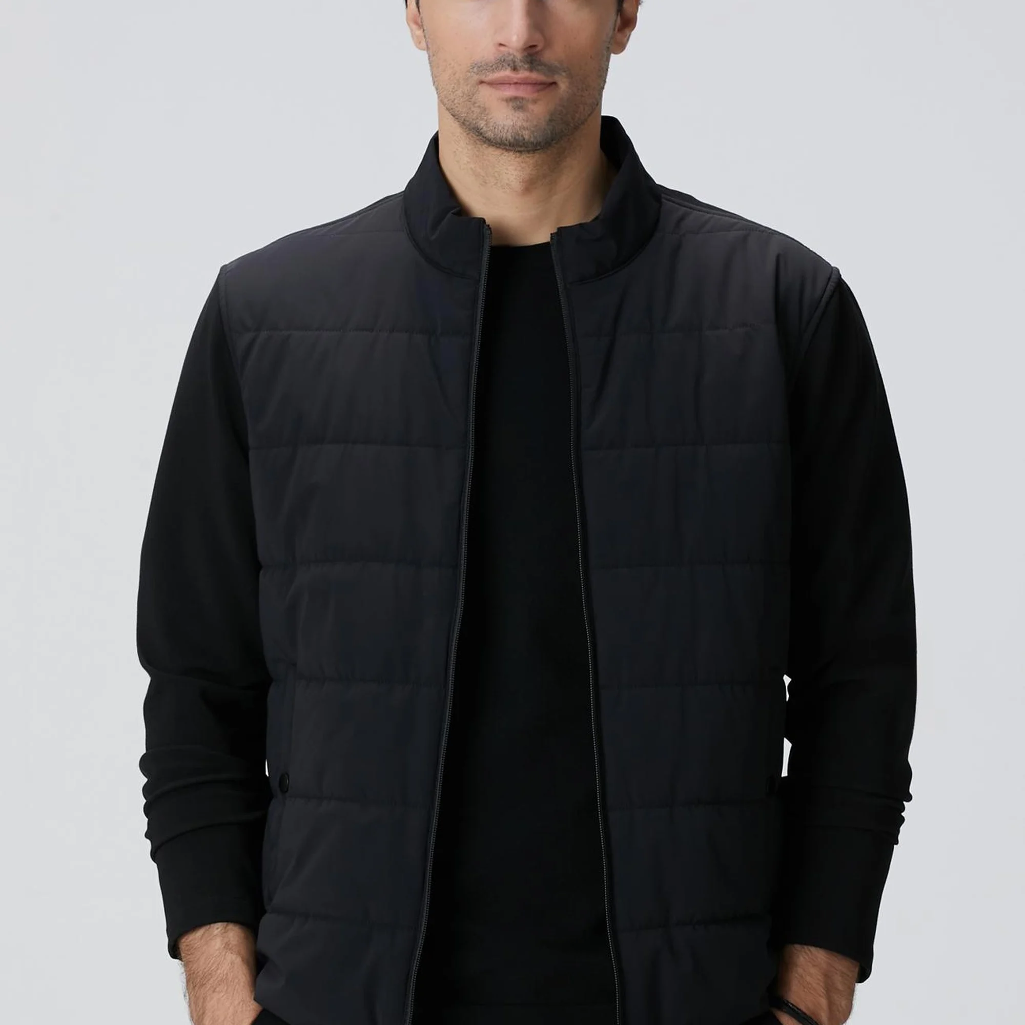 Network Erkek Siyah Triko Kollu Mont