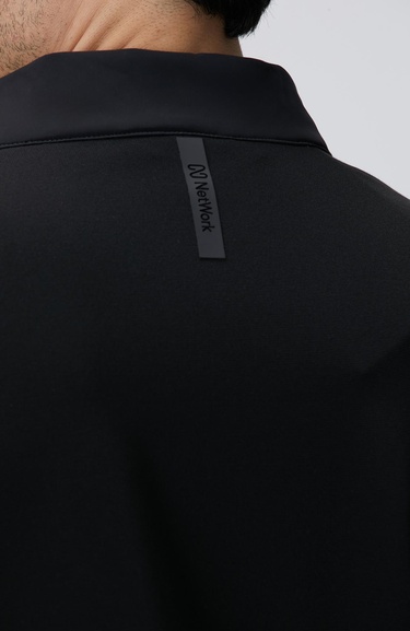  Network Erkek Siyah Triko Kollu Mont