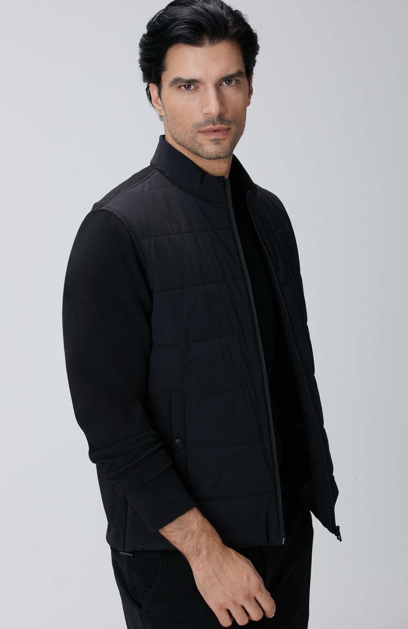  Network Erkek Siyah Triko Kollu Mont