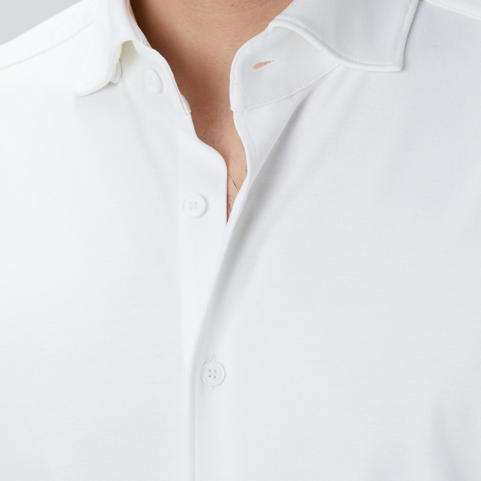 Network Erkek N-Tech Beyaz Fermuarlı Örme Gömlek