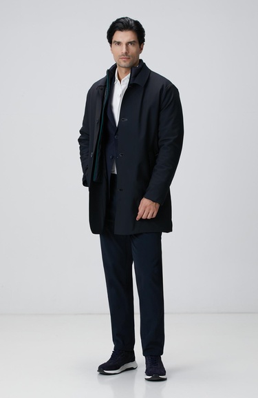  Network Erkek N-Tech Beyaz Fermuarlı Örme Gömlek