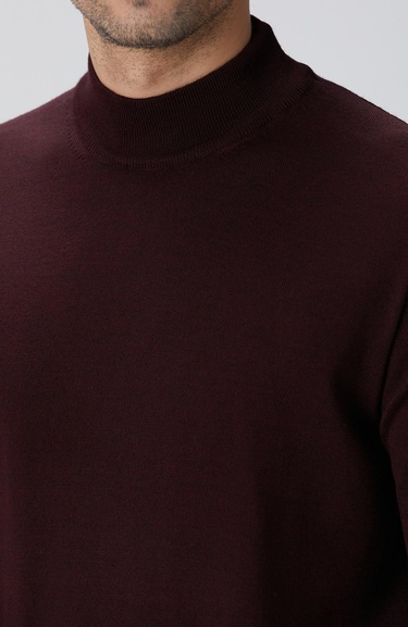  Network Erkek Bordo Yün Karışımlı Kazak