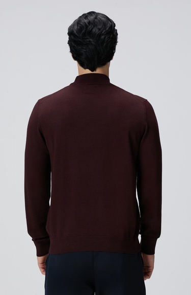  Network Erkek Bordo Yün Karışımlı Kazak