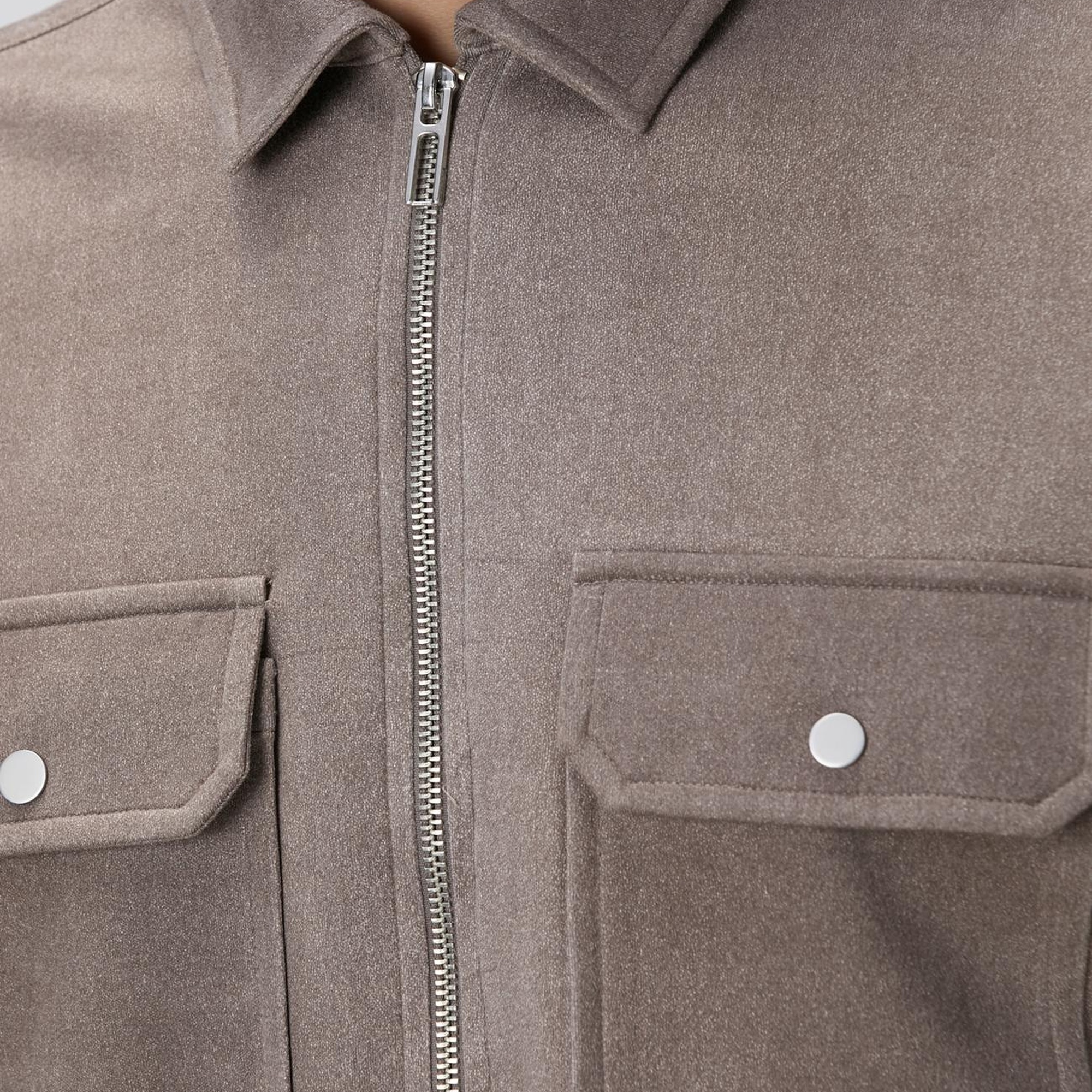 Network Erkek Vizon Süet Görünümlü Dış Gömlek