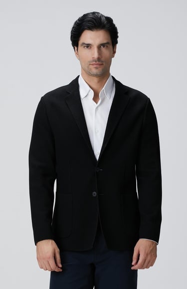  Network Erkek N-Tech Siyah Triko Ceket