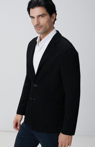  Network Erkek N-Tech Siyah Triko Ceket