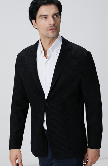  Network Erkek N-Tech Siyah Triko Ceket