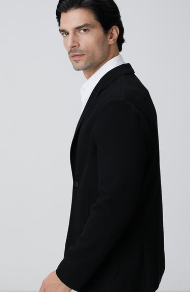  Network Erkek N-Tech Siyah Triko Ceket