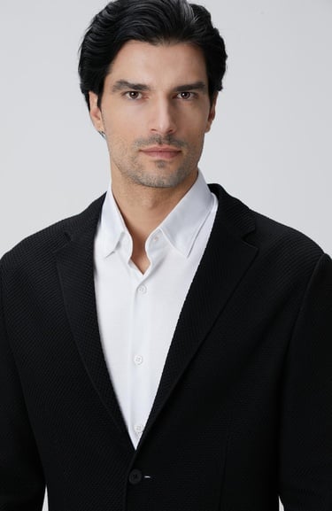  Network Erkek N-Tech Siyah Triko Ceket