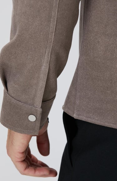  Network Erkek Vizon Süet Görünümlü Dış Gömlek