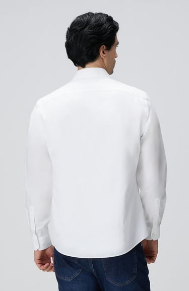  Network Erkek Beyaz Çizgi Desenli Non-Iron Gömlek