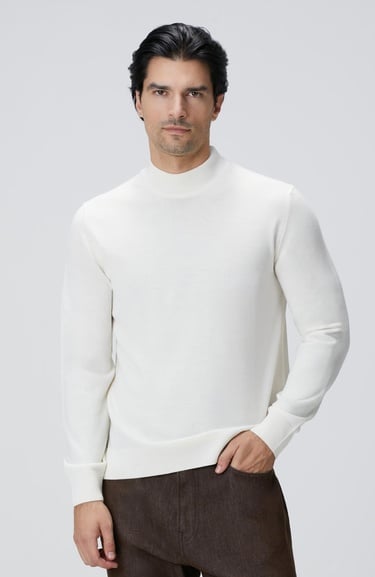 Network Erkek Beyaz Yün Karışımlı Kazak