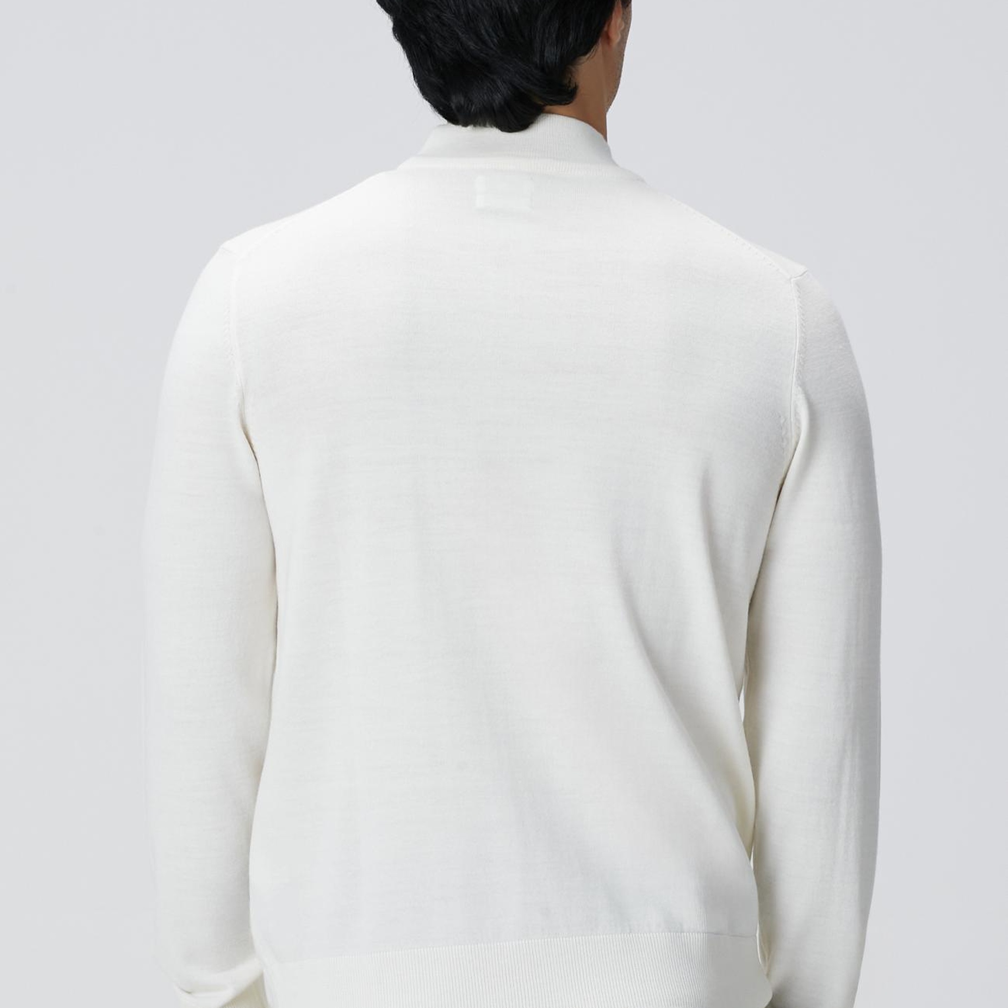 Network Erkek Beyaz Yün Karışımlı Kazak