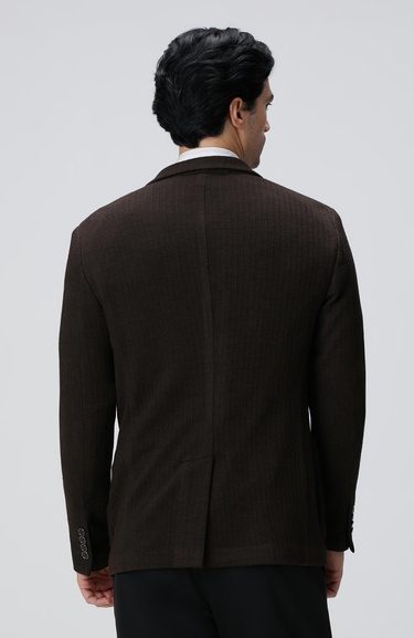  Network Erkek Kahverengi Yün Karışımlı Ceket