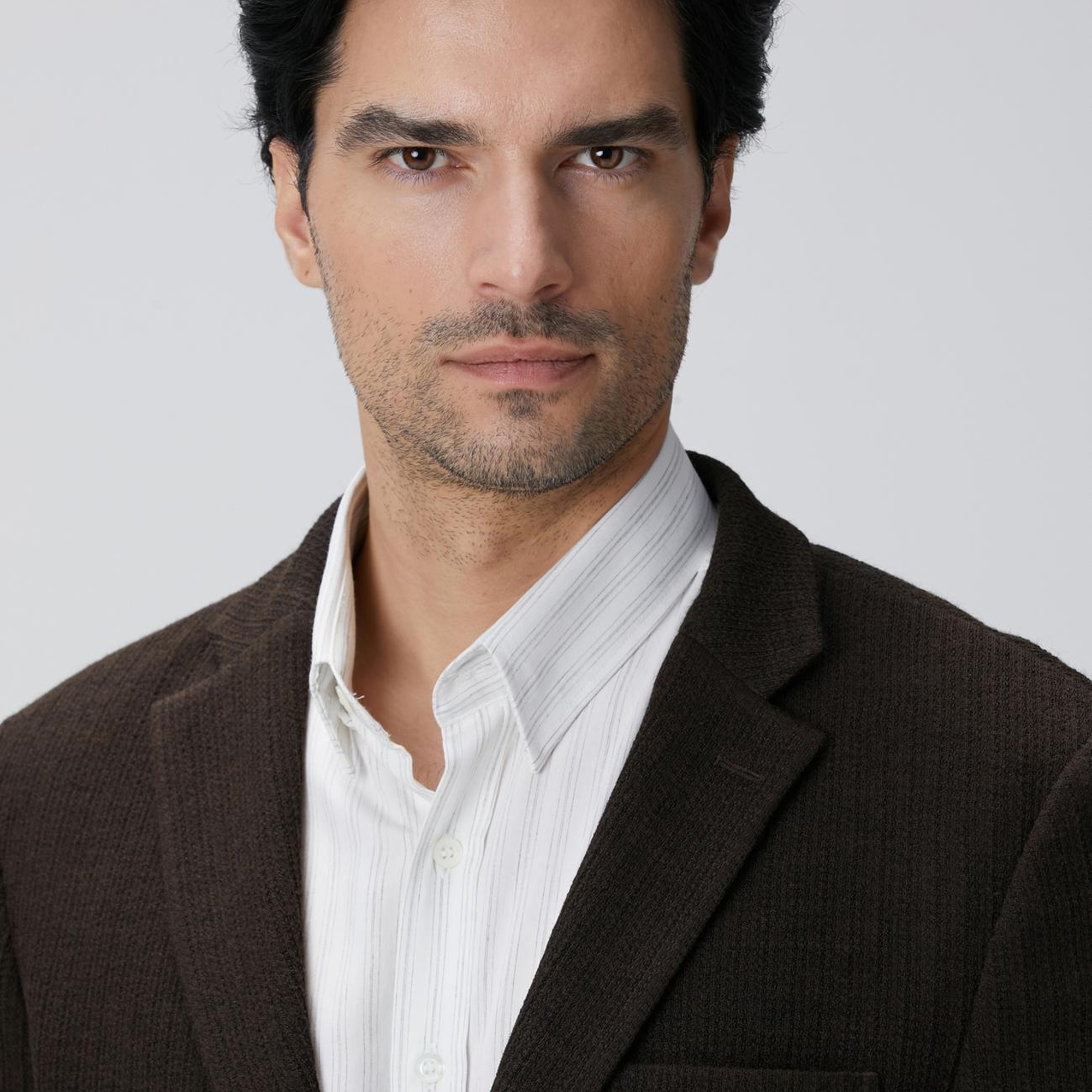 Network Erkek Kahverengi Yün Karışımlı Ceket