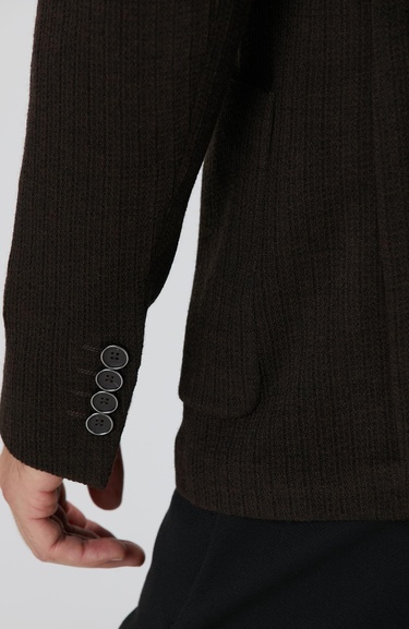  Network Erkek Kahverengi Yün Karışımlı Ceket