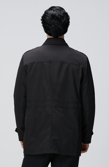  Network Erkek Siyah Trenchcoat