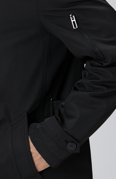  Network Erkek Siyah Trenchcoat