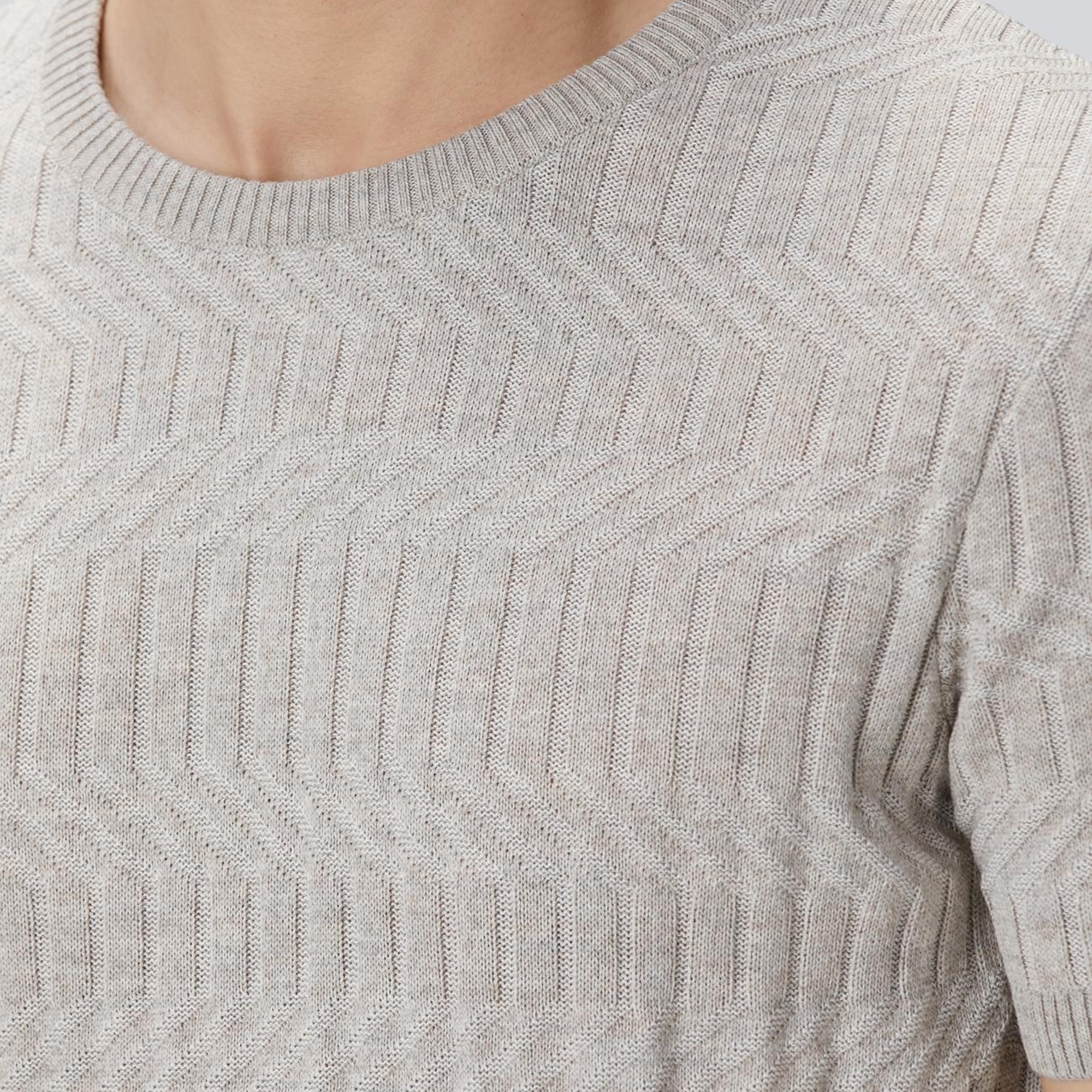 Network Erkek Bej Yün Karışımlı Kazak