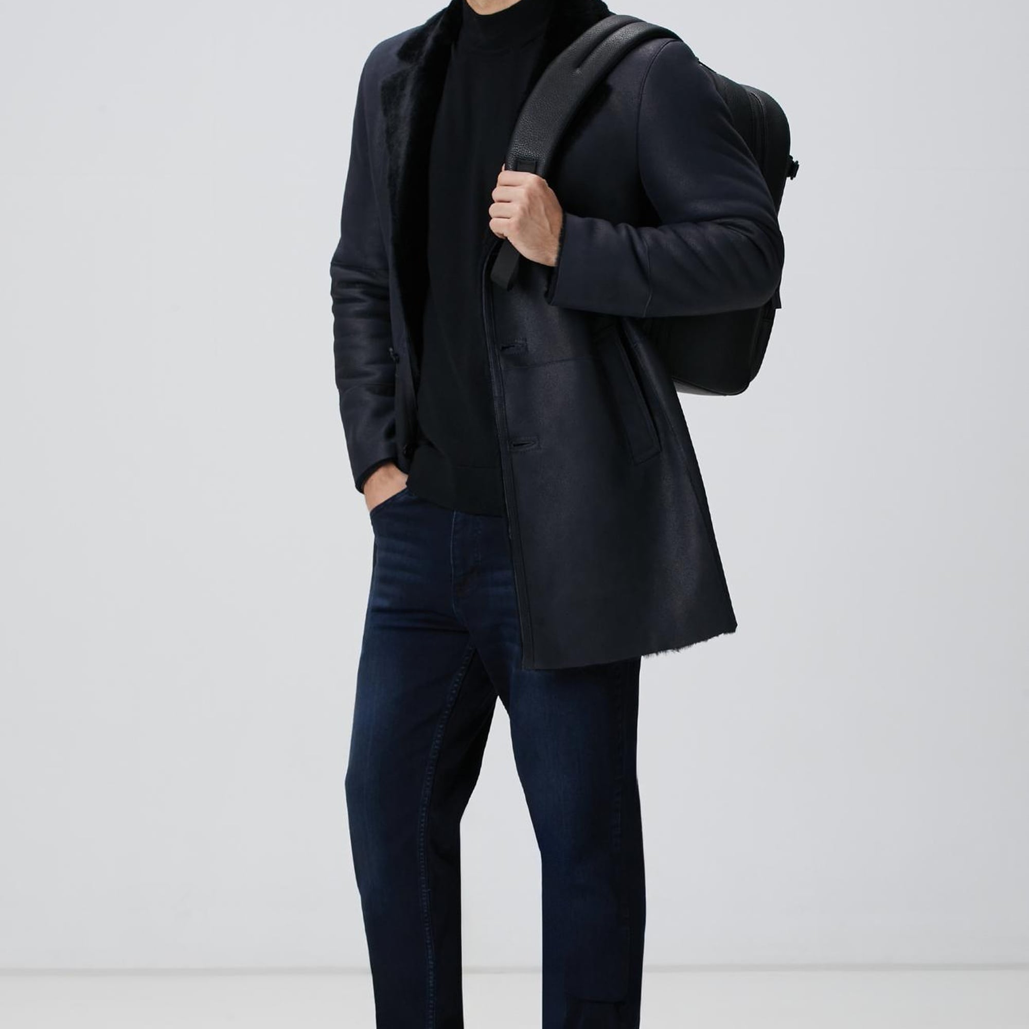 Network Erkek Siyah Yün Karışımlı Kazak