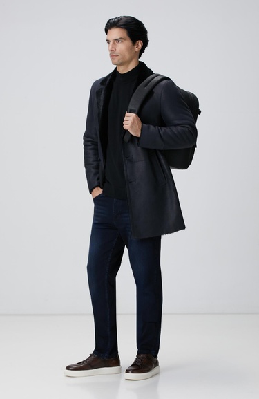  Network Erkek Siyah Yün Karışımlı Kazak