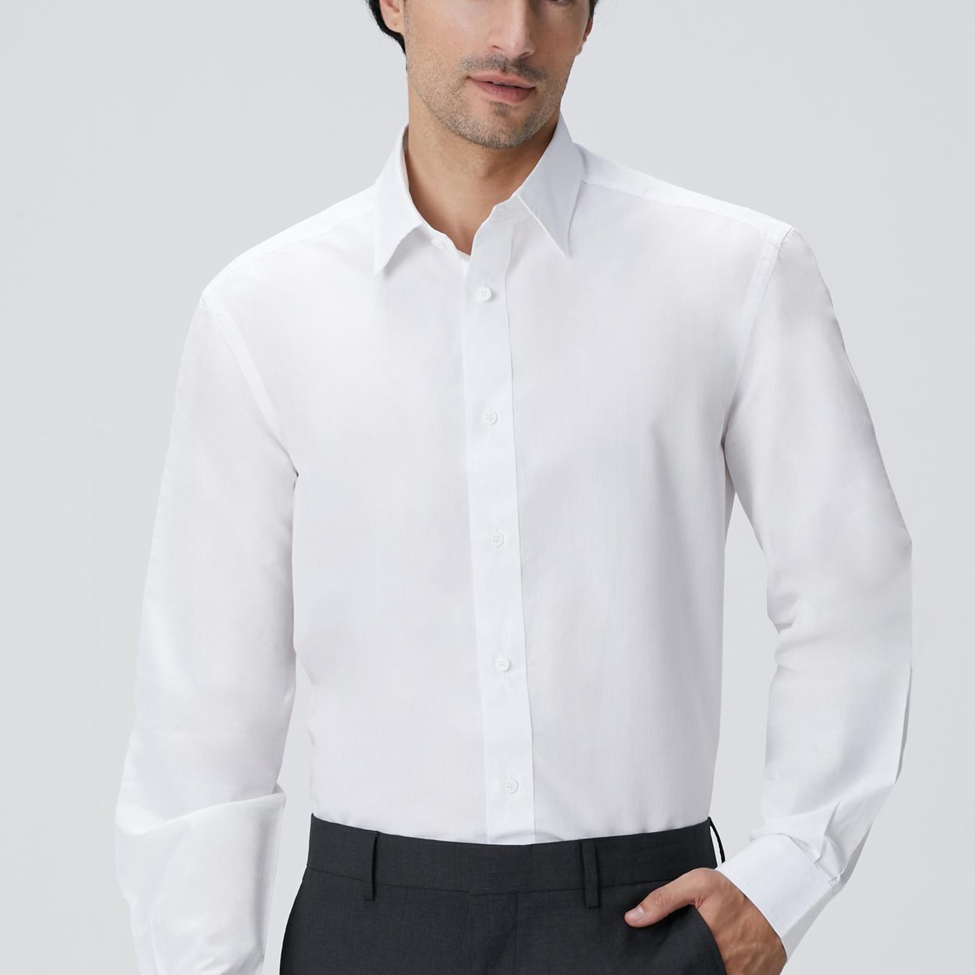 Network Erkek Kırık Beyaz Çizgili Gömlek