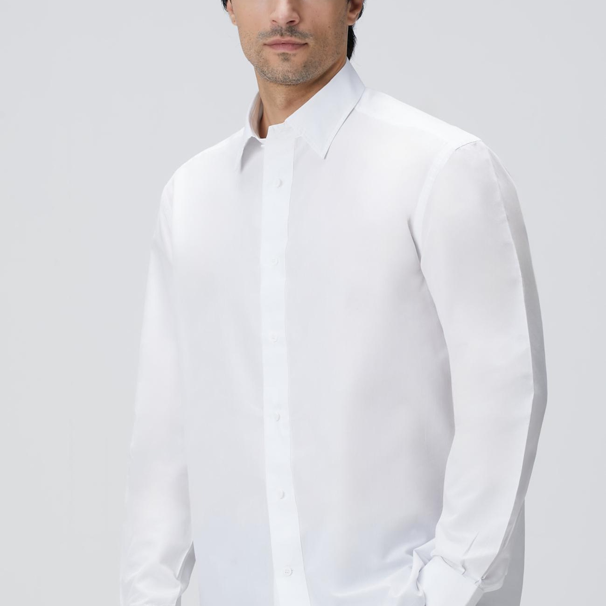 Network Erkek Kırık Beyaz Çizgili Gömlek