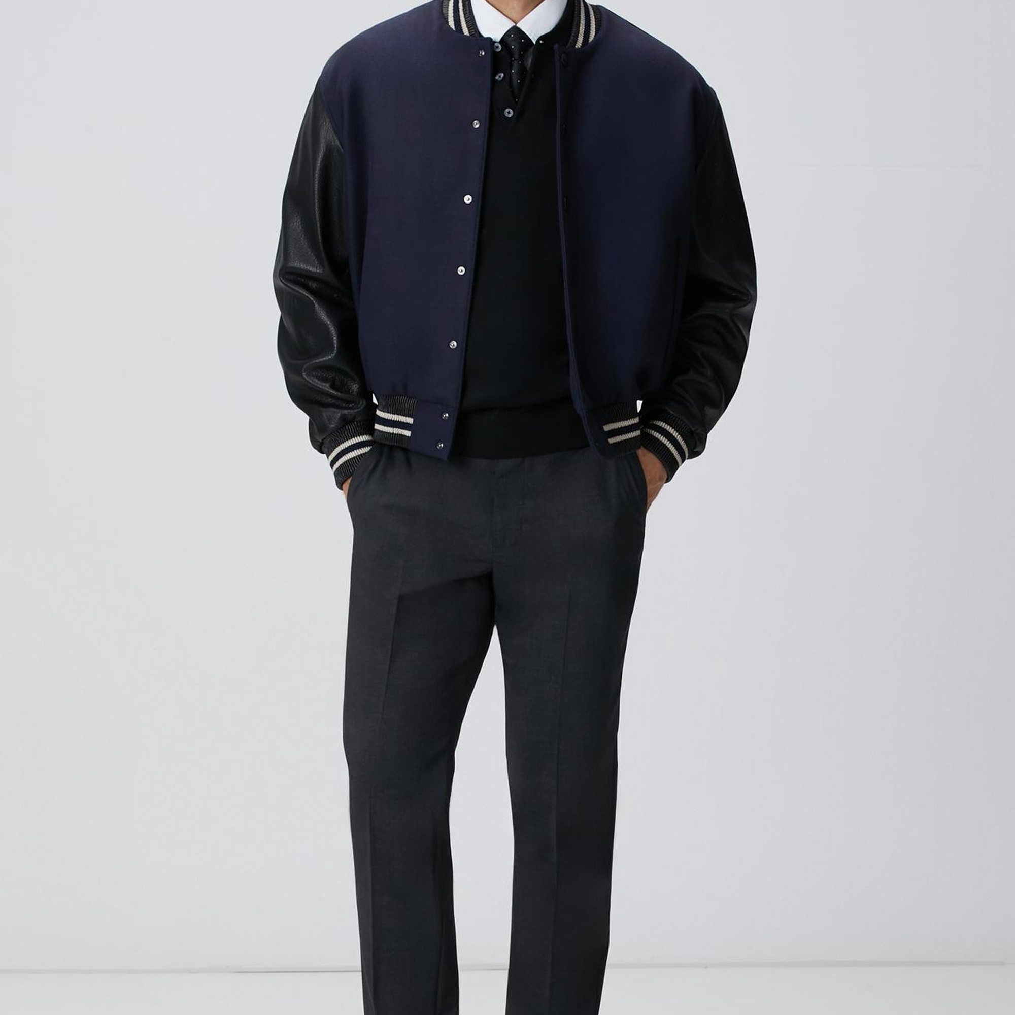 Network Erkek Kırık Beyaz Çizgili Gömlek