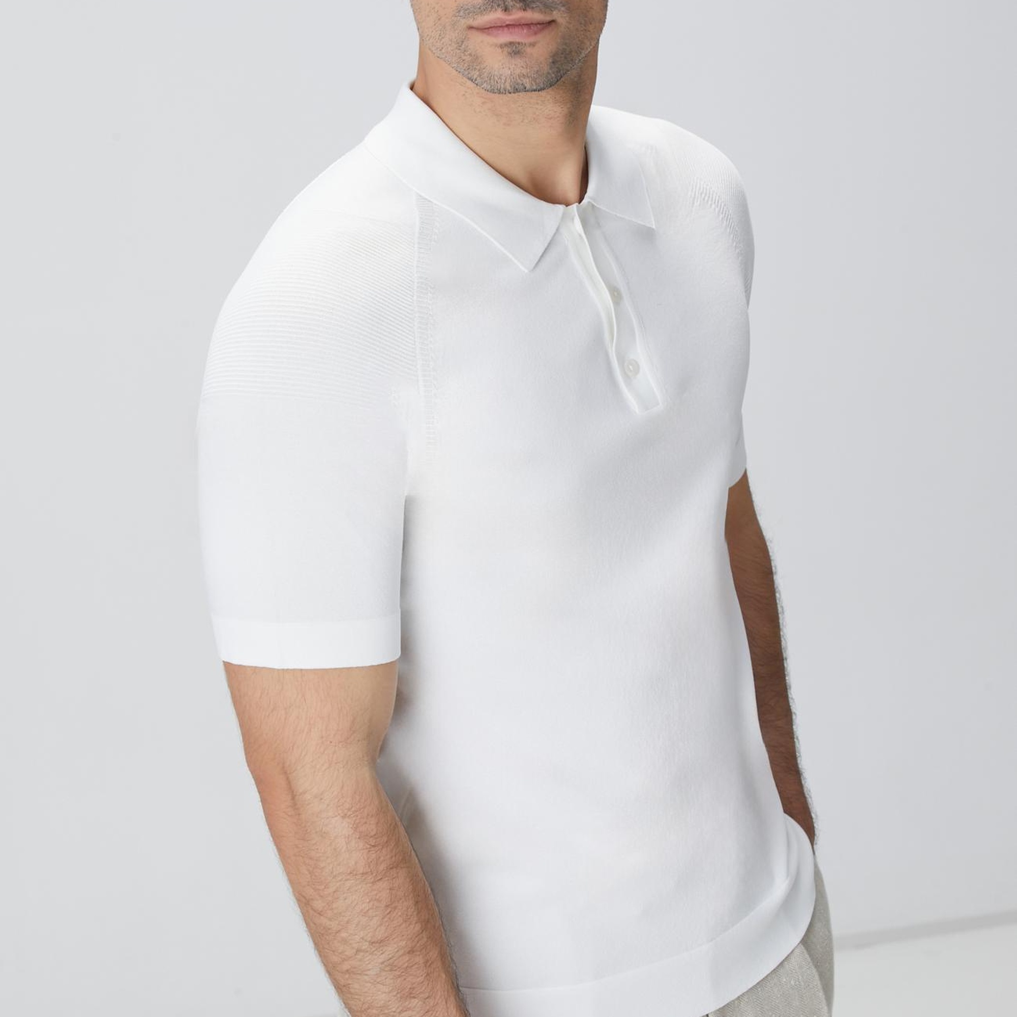 Network Erkek Beyaz Triko Kazak