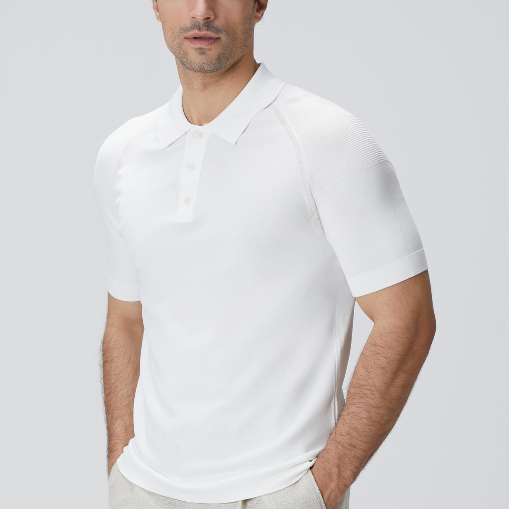 Network Erkek Beyaz Triko Kazak