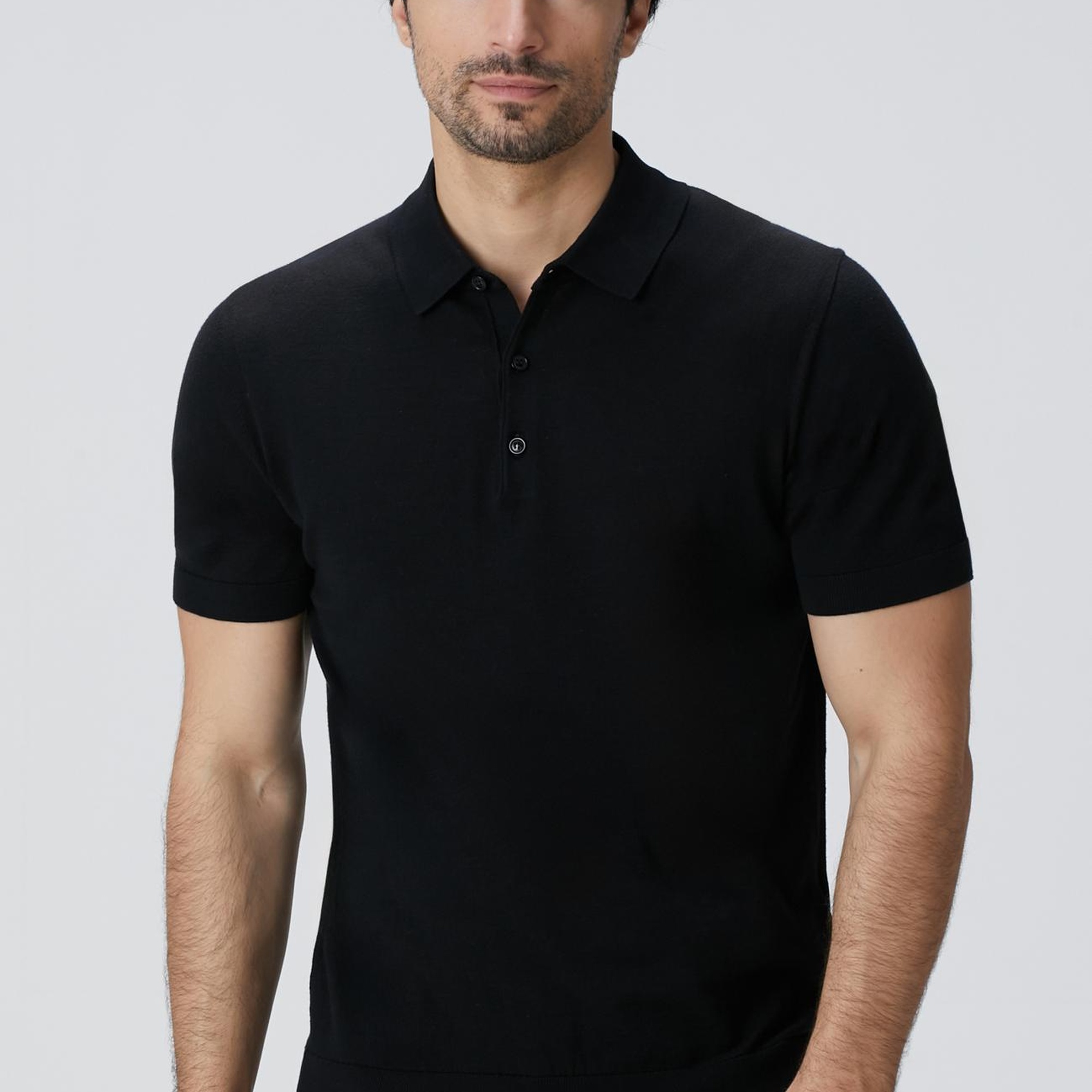 Network Erkek Siyah Basic Triko Kazak