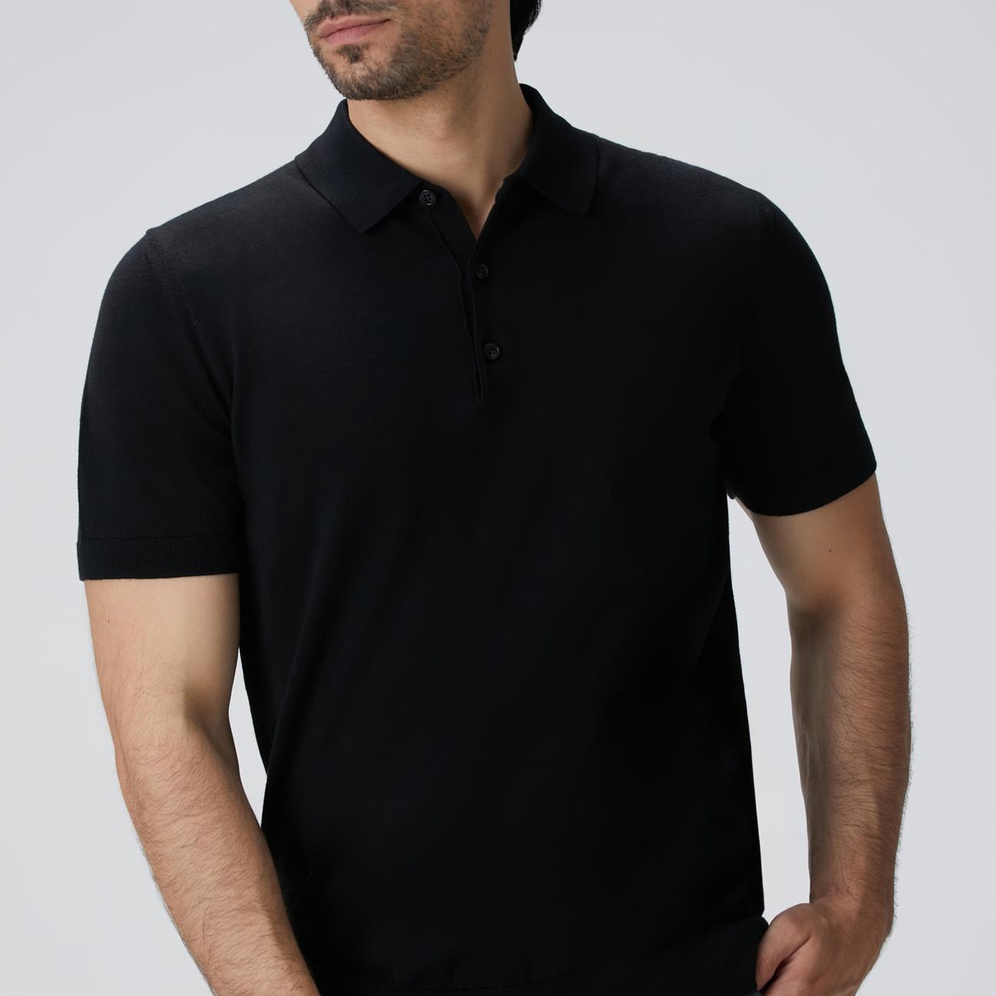 Network Erkek Siyah Basic Triko Kazak