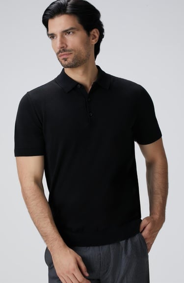  Network Erkek Siyah Basic Triko Kazak