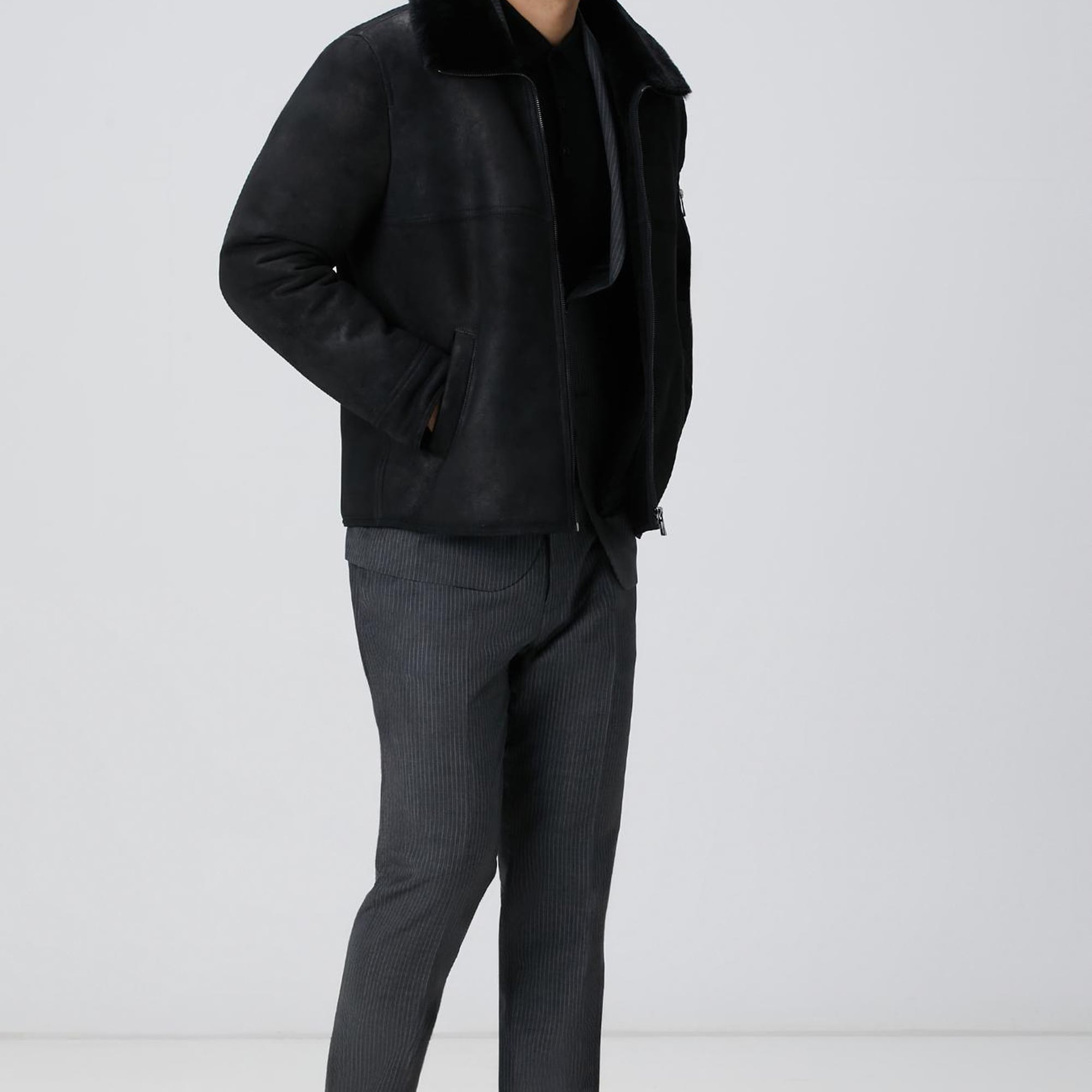 Network Erkek Siyah Basic Triko Kazak