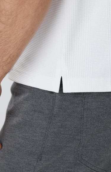  Network Erkek Beyaz Waffle Dokulu T-shirt