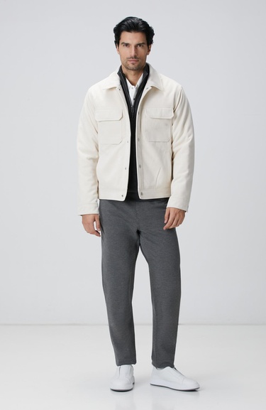  Network Erkek Beyaz Waffle Dokulu T-shirt