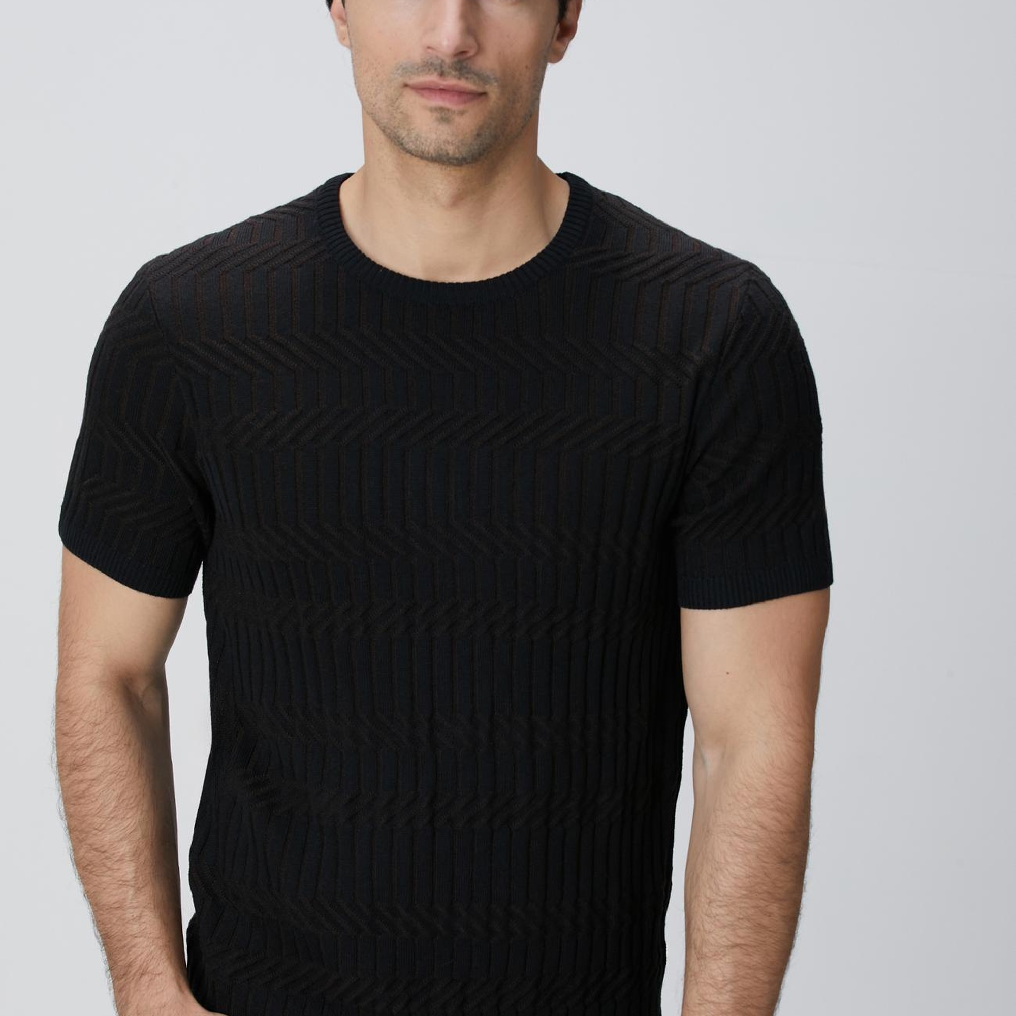 Network Erkek Kahverengi Yün Karışımlı Kazak