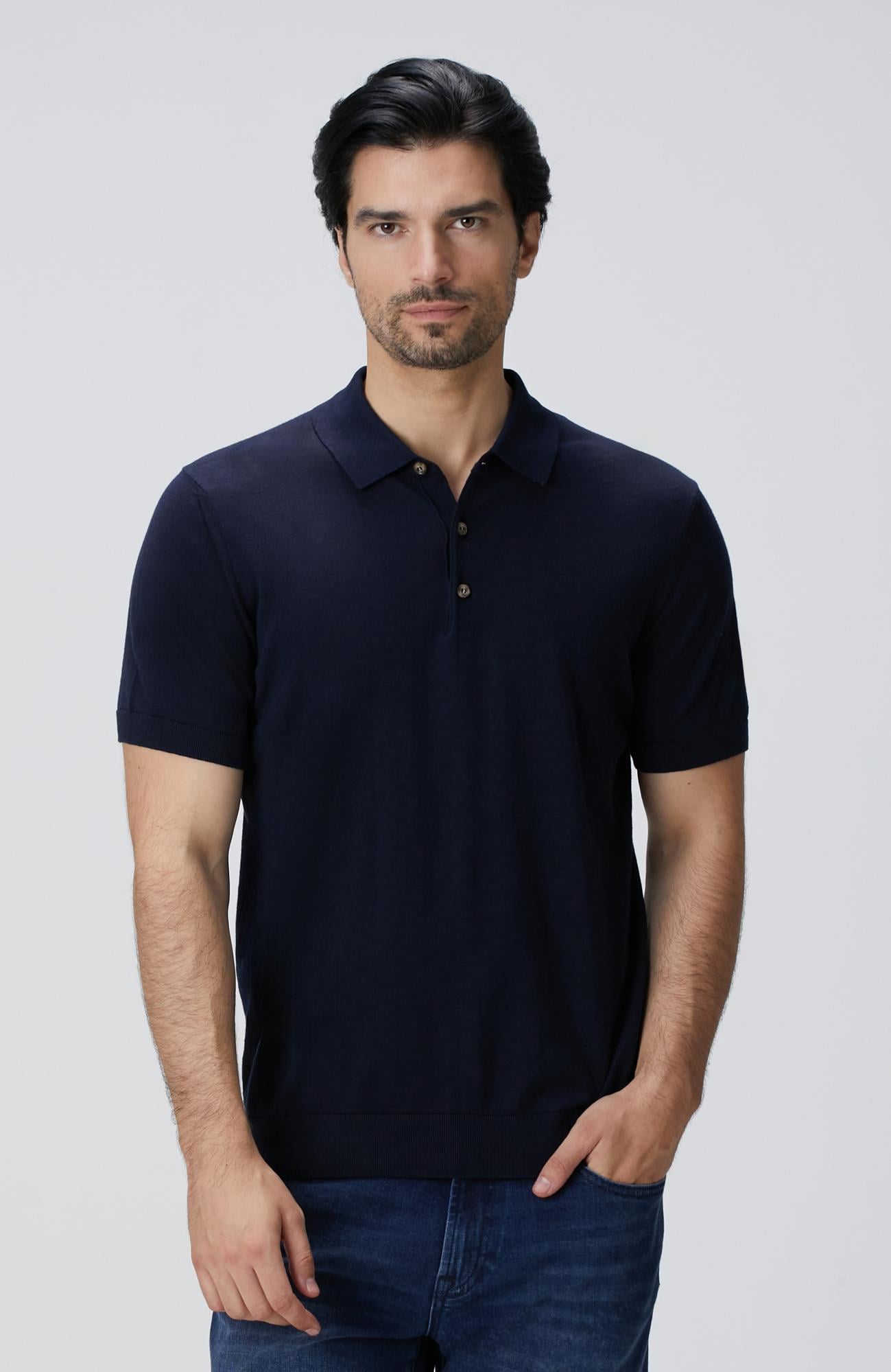  Network Erkek Lacivert Basic Triko Kazak