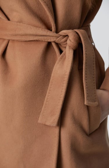  Network Kadın Camel Kaşmir ve Yün Karışımlı Palto