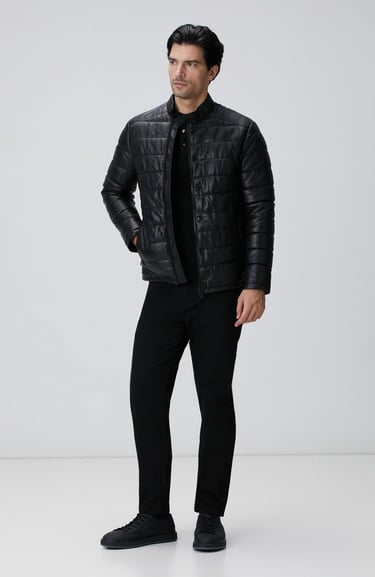  Network Erkek Siyah Polo Yaka Düğmeli Triko Kazak