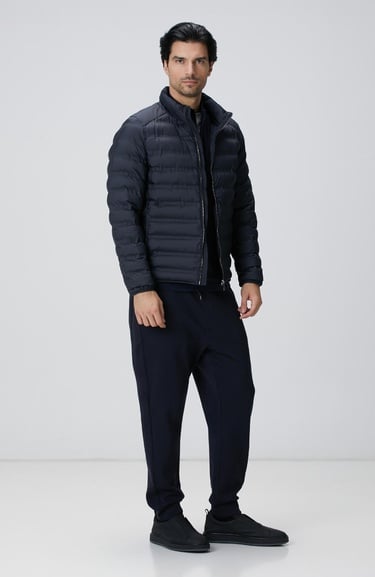  Network Erkek Lacivert Puffer Mont