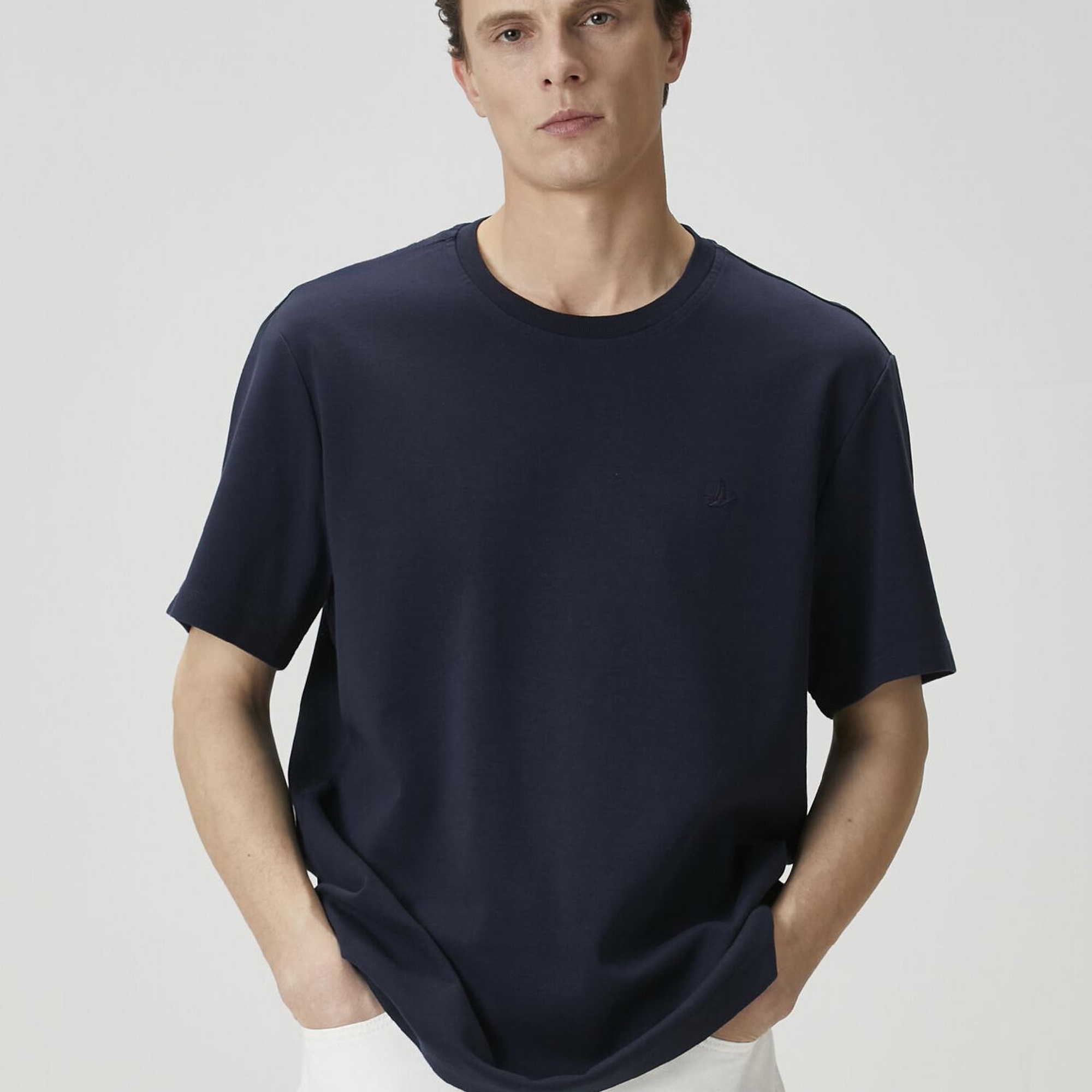 Beymen Club Erkek Relax Fit Lacivert Basic T-shirt