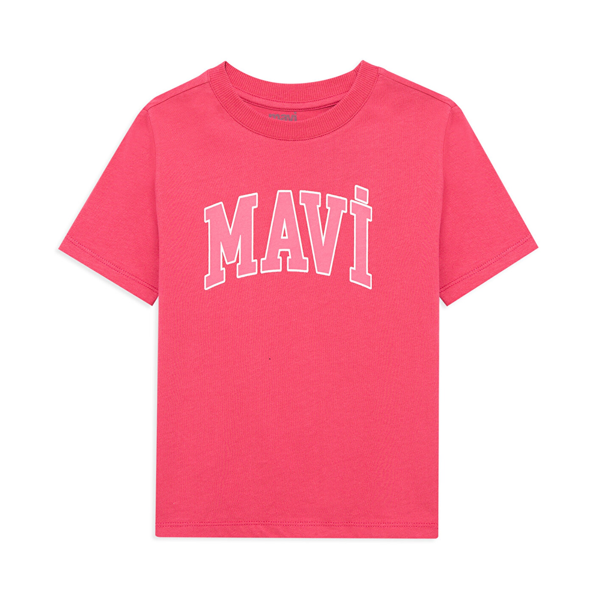 Mavi Mavi Logo Baskılı Pembe Tişört Regular Fit / Normal Kesim 7610109-71088