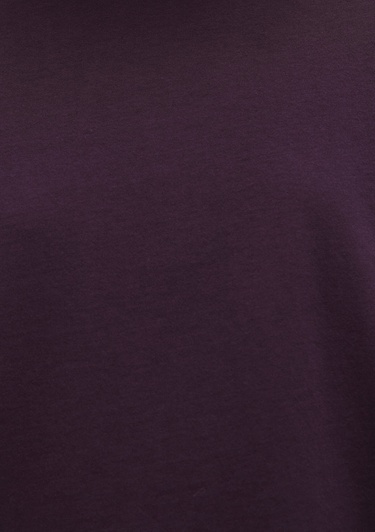  Mavi Bisiklet Yaka Mor Basic Tişört Boxy Fit 1611651-70635